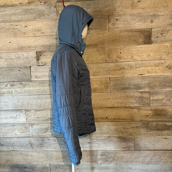 PrAna women’s blue lightweight hooded zip up insulated jacket in size large - Picture 6 of 10